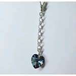Silver Crystal Heart Keyring