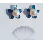 Blue Petal Earrings