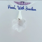 Snowflake Crystal Pendant 20mm- Crystal