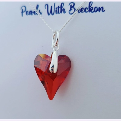 Burnt Orange - Doting Love Crystal Pendant