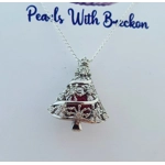 Christmas Tree Sparkle Cage Pendant