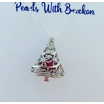 Christmas Tree Sparkle Cage Pendant
