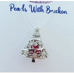 Christmas Tree Sparkle Cage Pendant