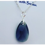 Black Diamond - Peardrop Pendant 22mm