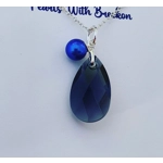 Black Diamond - Peardrop Pendant 22mm