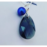 Black Diamond - Peardrop Pendant 22mm