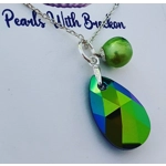 Peardrop Pendant 22mm - Green
