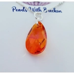 Orange - Peardrop Pendant 22mm