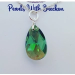 Erinite Shimmer - Peardrop Pendant 22mm