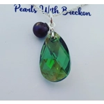 Erinite Shimmer - Peardrop Pendant 22mm