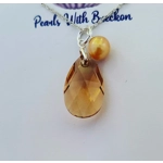 Golden Shadow - Peardrop Pendant 22mm
