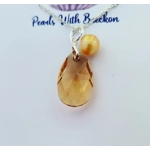 Golden Shadow - Peardrop Pendant 22mm