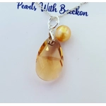 Golden Shadow - Peardrop Pendant 22mm