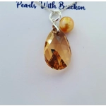 Golden Shadow - Peardrop Pendant 22mm