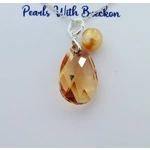 Golden Shadow - Peardrop Pendant 22mm