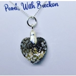 Gold Crackle - Traditional Crystal Heart Pendant