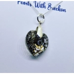 Gold Crackle - Traditional Crystal Heart Pendant