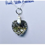 Gold Crackle - Traditional Crystal Heart Pendant