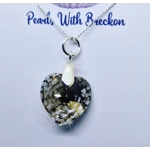Gold Crackle - Traditional Crystal Heart Pendant