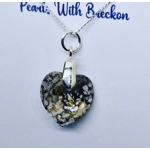 Gold Crackle - Traditional Crystal Heart Pendant