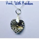 Gold Crackle - Traditional Crystal Heart Pendant