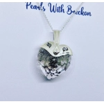 Gold Crackle Warrior - Traditional Crystal Heart Pendant