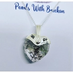 Gold Crackle Warrior - Traditional Crystal Heart Pendant