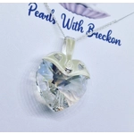 Clear Warrior - Traditional Crystal Heart Pendant