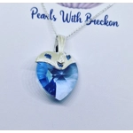Blue Warrior - Traditional Crystal Heart Pendant