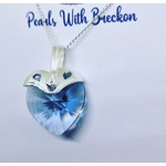 Blue Warrior - Traditional Crystal Heart Pendant
