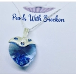 Blue Warrior - Traditional Crystal Heart Pendant