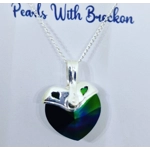 Dark Rainbow Warrior - Traditional Crystal Heart Pendant