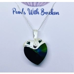 Dark Rainbow Warrior - Traditional Crystal Heart Pendant