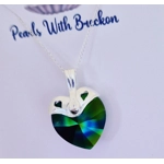 Dark Rainbow Warrior - Traditional Crystal Heart Pendant