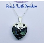 Dark Rainbow Warrior - Traditional Crystal Heart Pendant