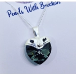 Dark Rainbow Warrior - Traditional Crystal Heart Pendant