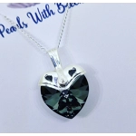 Dark Rainbow Warrior - Traditional Crystal Heart Pendant