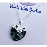 Dark Rainbow Warrior - Traditional Crystal Heart Pendant