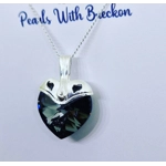 Dark Rainbow Warrior - Traditional Crystal Heart Pendant