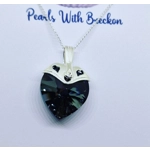 Dark Rainbow Warrior - Traditional Crystal Heart Pendant