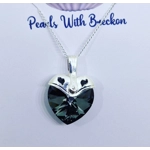 Dark Rainbow Warrior - Traditional Crystal Heart Pendant