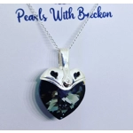 Dark Rainbow Warrior - Traditional Crystal Heart Pendant