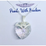 Holographic Warrior - Traditional Crystal Heart Pendant