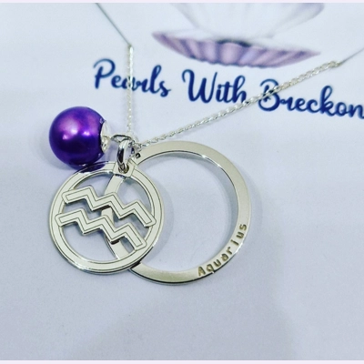 Aquarius Zodiac Pendant