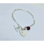 Figaro Heart T-Bar Bracelet