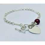 Figaro Heart T-Bar Bracelet