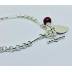 Figaro Heart T-Bar Bracelet