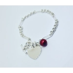 Figaro Heart T-Bar Bracelet