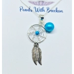 Blue Dreamcatcher Pendant