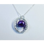 Snake Skin Effect Oval Pendant